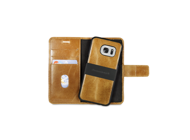 Lynge til Galaxy S7 Edge - Golden Tan Lommebok og mobilcover i ett | dbramante 